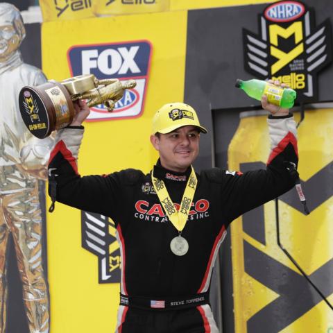 Steve Torrence notched his fourth straight Countdown win on Sunday at zMAX Dragway.