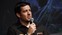 Furniture Row Racing driver Martin Truex Jr. during Toyota Tuesday at the Charlotte Motor Speedway Media Tour presented by Technocom.