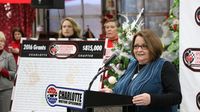 Speedway Children's Charities Charlotte Director Lisa Starnes welcome more than 500 people to the 2016 Speedway Children's Charities grant distribution event Wednesday at Charlotte Motor Speedway.