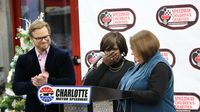 Speedway Children's Charities surprised Discovery Home Care co-founder Tammy Legette with an additional $20,000 during the 2016 Speedway Children's Charities grant distribution event Wednesday at Charlotte Motor Speedway.
