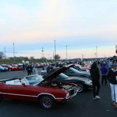Hundreds of cars filled the fan zone during the inaugural Cars and Coffee Concord at Charlotte Motor Speedway.