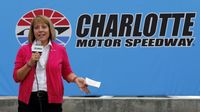 Fara Palumbo, senior vice president and chief human resources officer at Blue Cross Blue Shield of North Carolina speaks about the importance of good partnerships during an event to kick off Breast Cancer Awareness Month and preview the Drive for the Cure 300 NASCAR XFINITY Series race at Charlotte Motor Speedway.