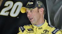 Matt Kenseth in the garage before practice during Bojangles' Pole Night at Charlotte Motor Speedway.