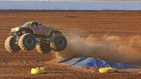 BigFoot and Stone Crusher demolished the competition in front of a sell-out crowd at the Circle K Southeast Back-to-School Monster Truck Bash presented by Mello Yello at The Dirt Track at Charlotte.