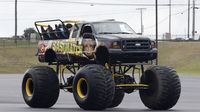 Kids and families enjoyed free monster truck rides during the eighth annual Parade of Power at Charlotte Motor Speedway.