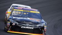 Denny Hamlin during Thursday's Bojangles' Pole Night at Charlotte Motor Speedway.