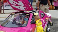 Katelyn Sweet, girlfriend of NASCAR driver Kyle Larsono during Thursday's Bojangles' Pole Night at Charlotte Motor Speedway.