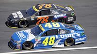 Jimmie Johnson and Martin Truex Jr. had the cars to beat during a rare Sunday Bank of America 500/Drive for the Cure 300 doubleheader at Charlotte Motor Speedway.