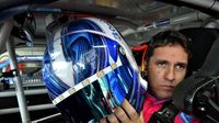 Elliott Sadler prepapres for a practice run during Thursday's Bojangles' Pole Night at Charlotte Motor Speedway.