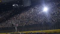 Fans packed the grandstands during an action-packed NASCAR Sprint All-Star Race at Charlotte Motor Speedway.