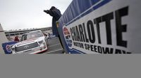 Timothy Peters pulls onto the track during Thursday's practice session at Charlotte Motor Speedway.