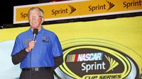 Team owner Joe Gibbs offers the invocation during an action-packed NASCAR Sprint All-Star Race at Charlotte Motor Speedway.