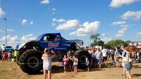 Fans showed up early to enjoy the Pit Party and snap a few photos with some of the monster trucks at the Circle K Back-to-School Monster Truck Bash at The Dirt Track at Charlotte.