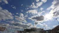 Matt Hagan completes a burnout during Saturday's qualifying action at the NHRA 4-Wide Nationals presented by Lowes Foods.