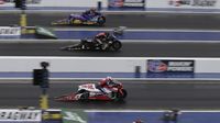 Pro Stock Motorcycles were the first pro category to qualify during Friday's qualifying action at the NHRA 4-Wide Nationals presented by Lowes Foods.