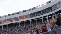 A general view of the huge crowd on hand for Sunday's running of the Coca-Cola 600 at Charlotte Motor Speedway.