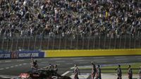 Austion Dillon's team celebrates the young driver's first Cup Series win during Sunday's running of the Coca-Cola 600 at Charlotte Motor Speedway.