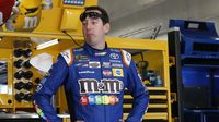 Kyle Busch,seeking his first Cup Series win at Charlotte, waits in the pits for the start of practice during Friday's action at Charlotte Motor Speedway.