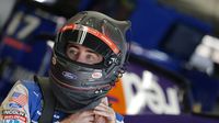 Ryan Blaney puts on his helmet before practice during Friday's action at Charlotte Motor Speedway.