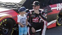 Clint Bowyer with a last minute strategy session during Monster Energy All-Star Saturday at Charlotte Motor Speedway.