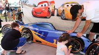 Young fans enjoyed interactive displays like the giant Cars 3 exhibit in the Fan Zone during Friday's action at Charlotte Motor Speedway.