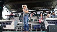 Country star Justin Moore performs during Monster Energy All-Star Saturday at Charlotte Motor Speedway.