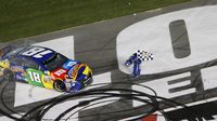 Kyle Busch claims his first All-Star win and first Cup victory at Charlotte Motor Speedway during Monster Energy All-Star Saturday at Charlotte Motor Speedway.