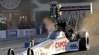 Top Fuel driver Steve Torrence in the lanes during the opening day of the NHRA Carolina Nationals at zMAX Dragway.