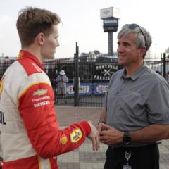 2019 NTT IndyCar Series champion Josef Newgarden drove his Team Penske-owned, Pennzoil-sponsored Indy car for six laps around the 17-turn, 2.28-mile ROVAL™ on Friday after Bojangles' Qualifying.