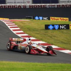 2019 NTT IndyCar Series champion Josef Newgarden drove his Team Penske-owned, Pennzoil-sponsored Indy car for six laps around the 17-turn, 2.28-mile ROVAL™ on Friday after Bojangles' Qualifying.