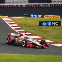 2019 NTT IndyCar Series champion Josef Newgarden drove his Team Penske-owned, Pennzoil-sponsored Indy car for six laps around the 17-turn, 2.28-mile ROVAL™ on Friday after Bojangles' Qualifying.