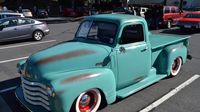 A 1950 Chevy 3100 pickup sits on display on Thursday before the 22nd annual Goodguys Southeastern Nationals return to Charlotte Motor Speedway.