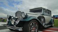 A beautifully maintained classic parked along the frontstretch during opening day of the Charlotte AutoFair at Charlotte Motor Speedway.