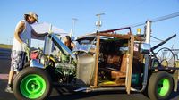 A one-of-a-kind rat rod on display during Saturday's fun at the Charlotte AutoFair at Charlotte Motor Speedway.