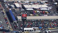 A packed infield as seen from above during Saturday's fun at the Charlotte AutoFair at Charlotte Motor Speedway.