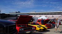 A general view of cars in the infield during Sunday's final day of the Pennzoil AutoFair presented by Advance Auto Parts.