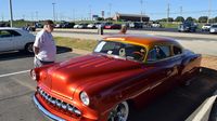 A candy-colored custom chopped-top on display on Thursday before the 22nd annual Goodguys Southeastern Nationals return to Charlotte Motor Speedway.