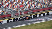 Martin Truex Jr. races down the frontstretch during a Goodyear tire test on Wednesday, March 9 at Charlotte Motor Speedway.