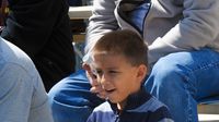 A young fan watches Friday's first All-Star Stunt Dog show at the Pennzoil AutoFair. Shows continue throughout the day Friday and Saturday.