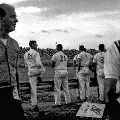 Glen Wood on the end. - National 400 - 1960 - CMS Archives