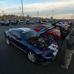 Ponies on display during the inaugural Cars and Coffee Concord at Charlotte Motor Speedway.