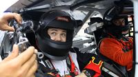 Strapped in and ready to ride, Hunter Hayes enjoyed a Rusty Wallace Racing Experience ride along at Charlotte Motor Speedway on Friday, Aug. 7, 2015. The singer will return to Charlotte Motor Speedway for a pre-race concert before the Bank of America 500 on Saturday, Oct. 10, 2015.