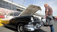 Classics, customs and hot rods lined the car corral, located around the 1.5-mile super speedway, during an action-packed Friday of fun at the Pennzoil AutoFair presented by Advance Auto Parts.