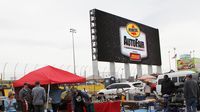 A general view of the infield vendor areas at the Pennzoil AutoFair presented by Advanced Auto Parts at Charlotte Motor Speedway.