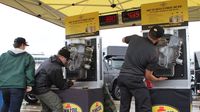 Visitors competed (against season pros) in an oil-changing contest as part of the Pennzoil display in the manufacturer's midway during Saturday's fun at the Pennzoil AutoFair presented by Advance Auto Parts.