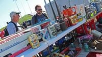 The Goodguys swap meet features an array of vintage car swag during opening day of the 22nd annual Goodguys Southeastern Nationals at Charlotte Motor Speedway.