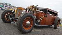 A unique rat rod on display on All-American Sunday at the 22nd annual Goodguys Southeastern Nationals at Charlotte Motor Speedway.