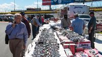 Looking for a hard to find part? You're not alone. Fans check out the vendor midway during opening day at the Pennzoil AutoFair at Charlotte Motor Speedway.