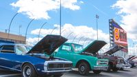 Thousands of cars sit on display during opening day at the Pennzoil AutoFair at Charlotte Motor Speedway.