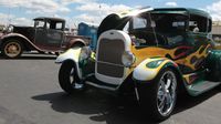 Hot rods with hot paint schemes were the norm during opening day at the Pennzoil AutoFair at Charlotte Motor Speedway.